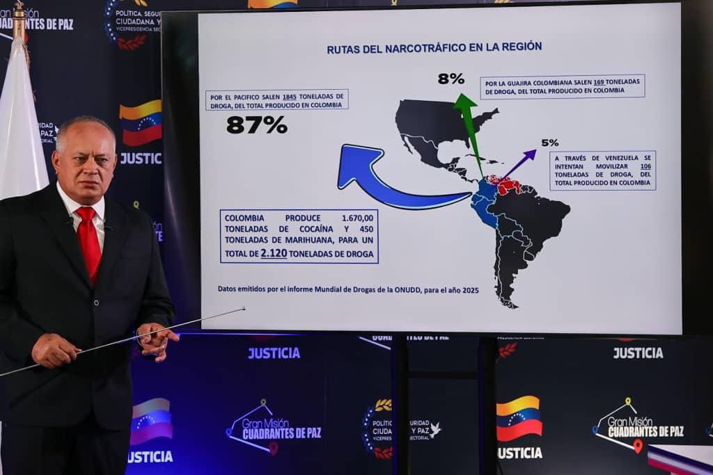 Cabello anuncia la militarización de frontera con Colombia y vincula a Machado con el Cartel de Jalisco