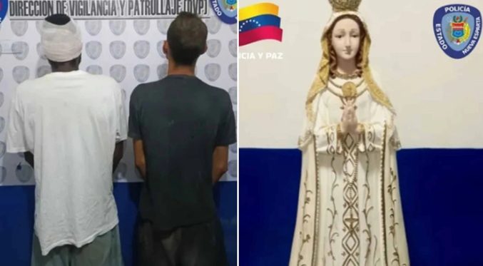 Capturan a dos sujetos por hurtar imagen de la Virgen del Valle