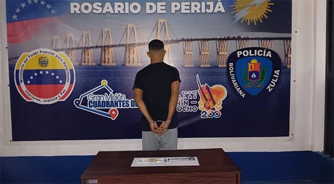 Capturan a sujeto por amenazar con un cuchillo a su pareja en La Villa del Rosario