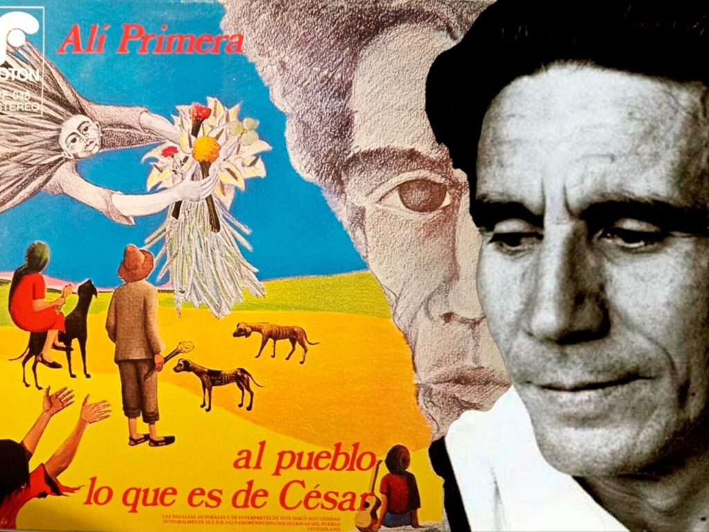 César Rengifo en una canción de Alí Primera