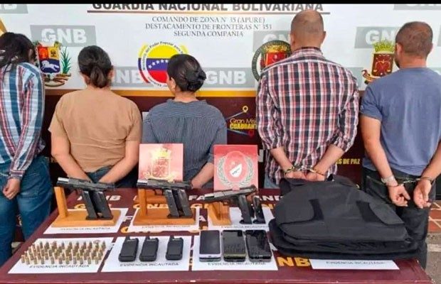 Cinco sujetos detenidos por pretender ingresar armas de fuego por la frontera