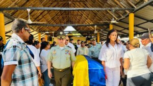 Con honores fue sepultado en San Marcos (Sucre), el patrullero de la Policía Nacional, Rafael Enrique Anaya Almanza