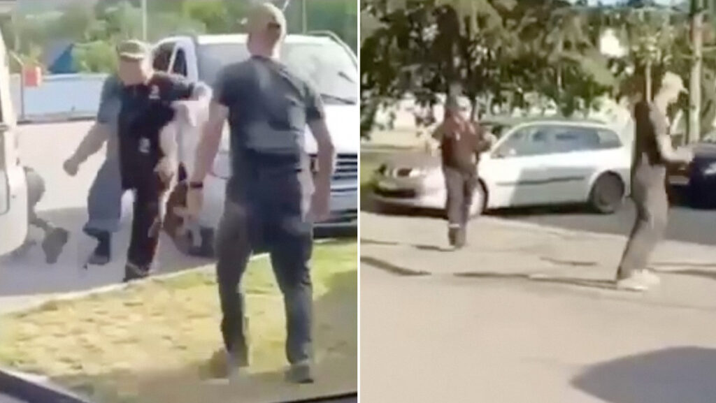 De víctima a perseguidor: ucraniano hace huir a reclutadores durante movilización forzosa (VIDEO)