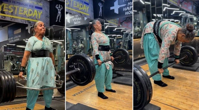 La impactante historia de la mujer de 70 años que venció un grave problema de salud y levanta más de 100 kilos