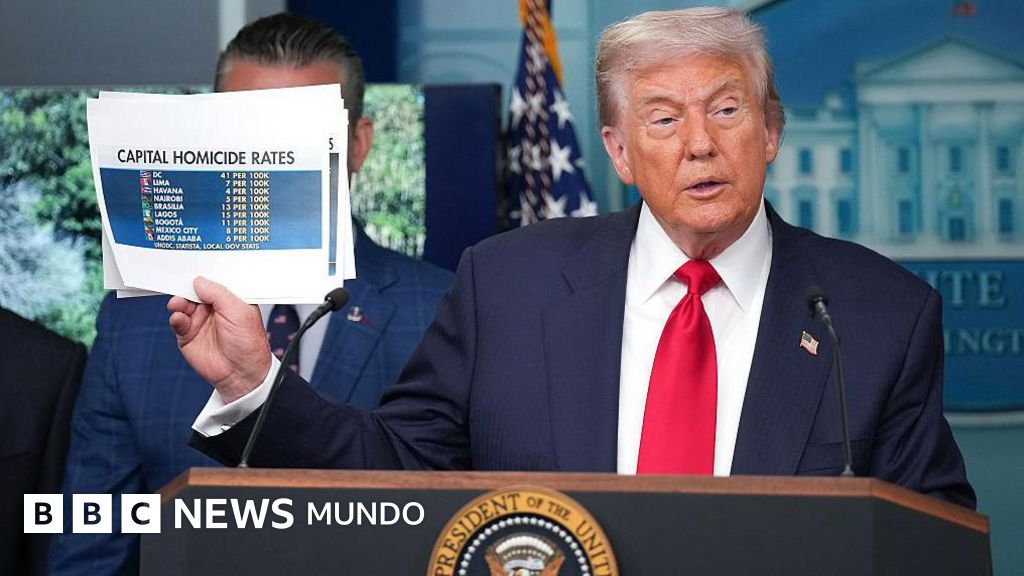 Las cifras que muestran que la delincuencia en Washington DC no está "fuera de control", como afirma Trump