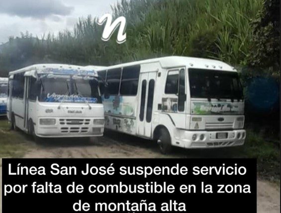 Línea San José suspende su servicios por falta de combustible en zona de montaña alta – Diario La Nación