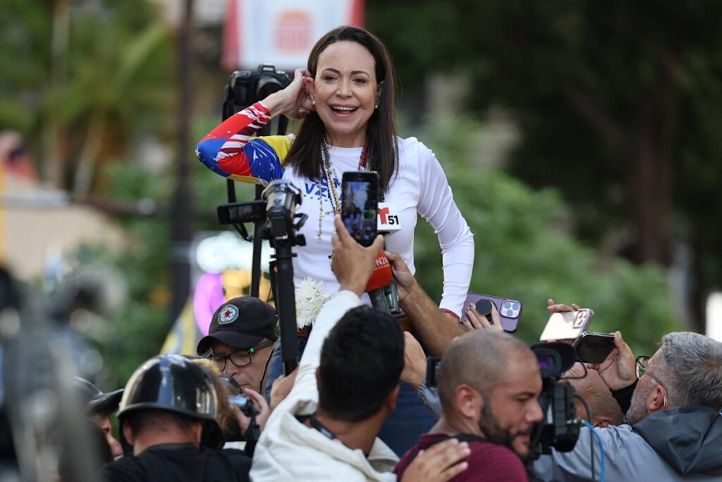 María Corina Machado agradeció a Donald Trump por endurecer presión contra Nicolás Maduro (Video)