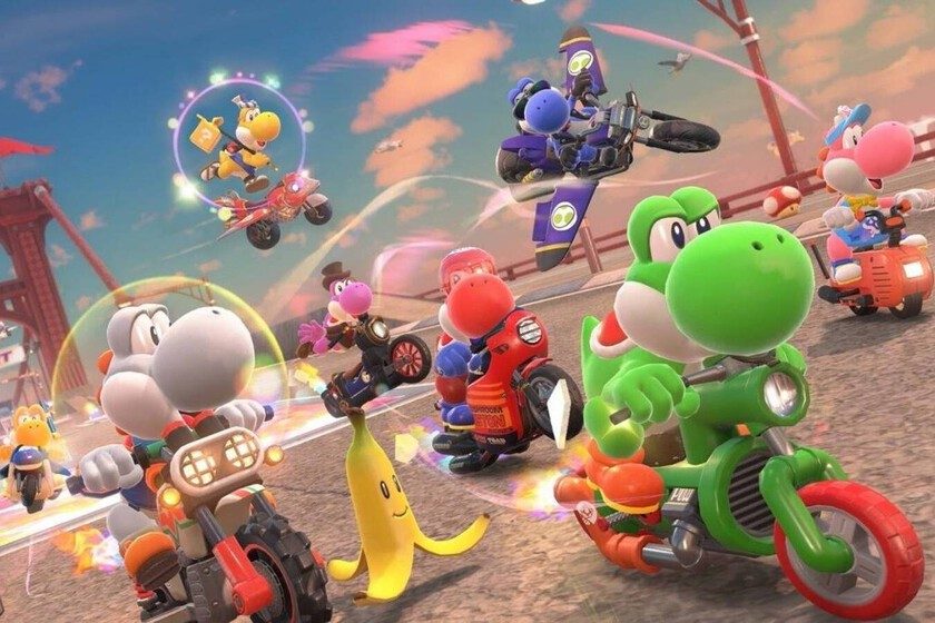 Que no te engañe su pinta inofensiva, el helicóptero de Mario Kart World es capaz de arruinarte la victoria