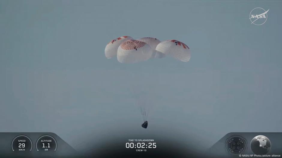 Tras cinco meses, la misión Crew-10 retorna a la Tierra – DW – 09/08/2025