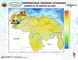 Venezuela bajo alerta meteorológica por lluvias variables y tormentas eléctricas este #1Ago