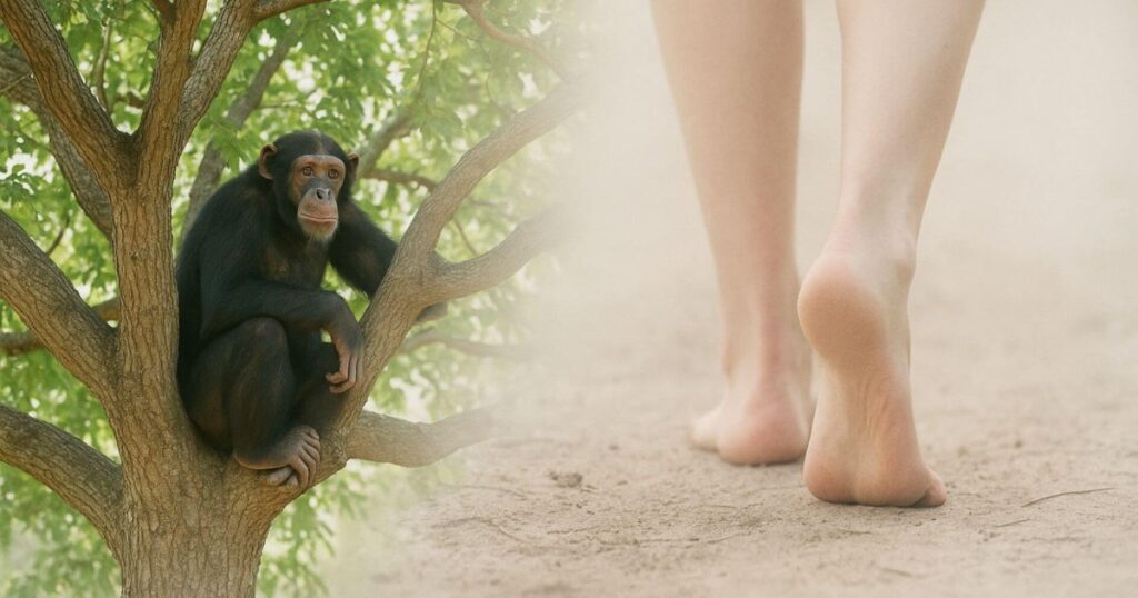 caminar sobre dos piernas podría ser una herencia del mundo arbóreo, sugiere un estudio con chimpancés en Tanzania