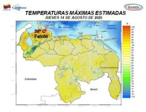 ¿Hasta dónde llegará el calor a mediados de agosto en Venezuela?