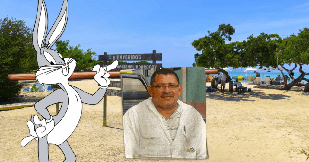 Avistan a Bugs Bunny vendiendo toallas con imagen de señor de Puerto La Cruz