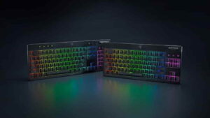 BlackWidow V4 de perfil bajo