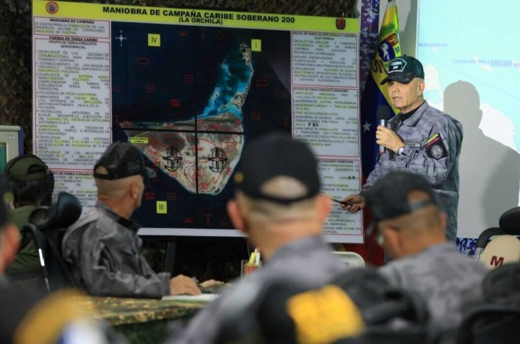 Buques de la Armada, peñeros de la Milicia Naval y artillería rusa participan en maniobras en La Orchila