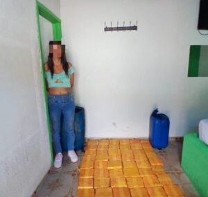 Capturan a colombiana con 33 kilos de droga