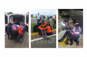 Cinco motorizados ingresaron al hospital de El Tigre las primeras horas del domingo 7Sept
