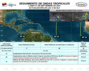 Dos ondas tropicales llegarán a Venezuela en los próximos días
