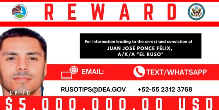 EE.UU. ofrece recompensa de 5 millones de dólares por la captura de Juan José Ponce Félix, alias “El Ruso”, vinculado al Cartel de Sinaloa - AlbertoNews