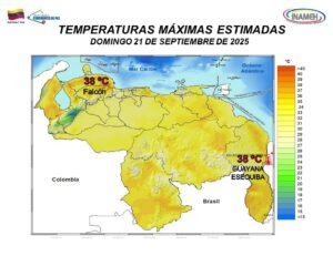Estos estados de Venezuela estarán bajo el radar de las lluvias este #21Sep
