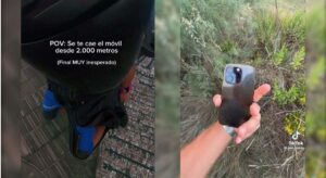 Graba cómo se cae su iPhone mientras hace paracaidismo y cuando lo recupera no da crédito: «¡Esta impecable!»