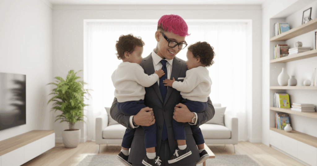 Hijos de Beéle usan IA para tener una foto con su papá