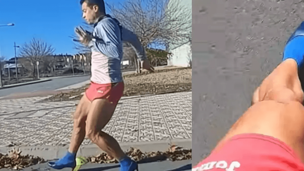 Hombre rompió récord mundial tras correr 100 metros hacia atrás con tacones altos