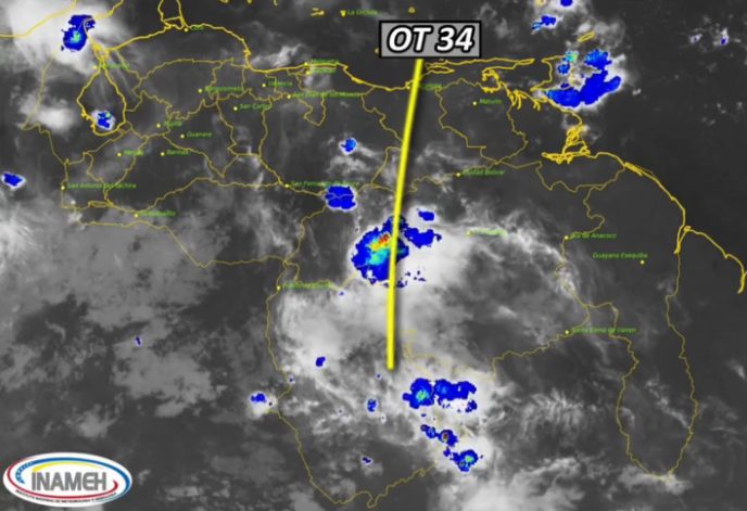 Inameh pronosticó lluvias y fuertes vientos en Occidente y sur de Venezuela este #14Sep