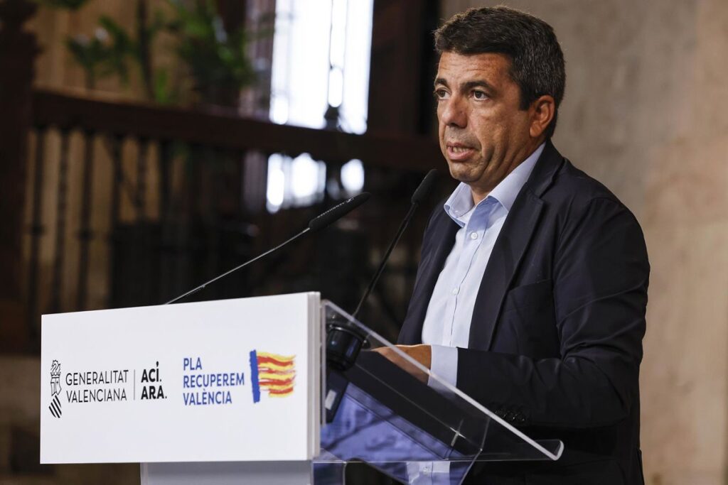 Mazón anuncia la salida de Pampols y la remodelación del Consell para el 5 de noviembre