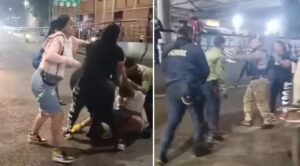 Mujer desarma a un Polisucre durante situación irregular en Petare