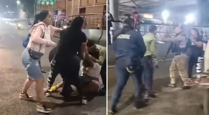 Mujer desarma a un Polisucre durante situación irregular en Petare