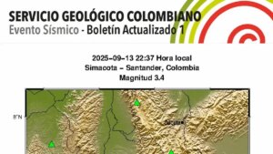 Temblor hoy en Colombia | Reportan nuevo sismo enSantander en la noche de este 13 de septiembre; epicentro, magnitud y profundidad