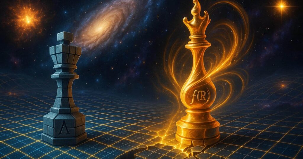 cuando la geometría de la teoría f(R) desafía el universo de Einstein