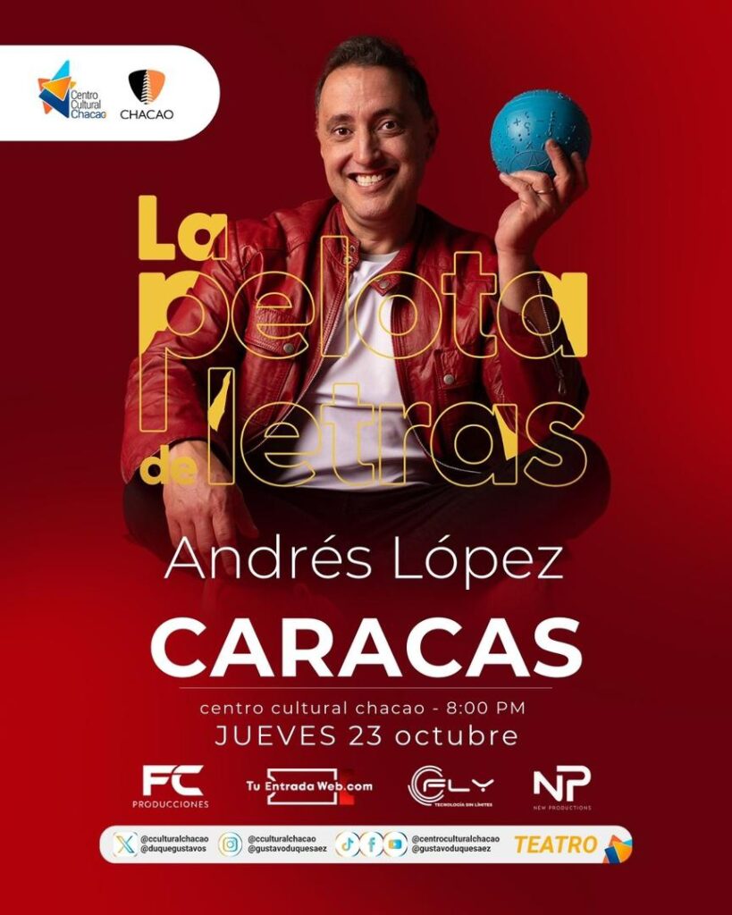 Andrés López trae "La Pelota de Letras" a Caracas