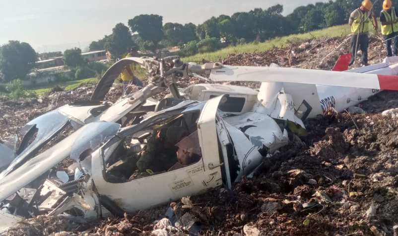 Dos personas mueren tras caída de helicóptero militar en Aragua