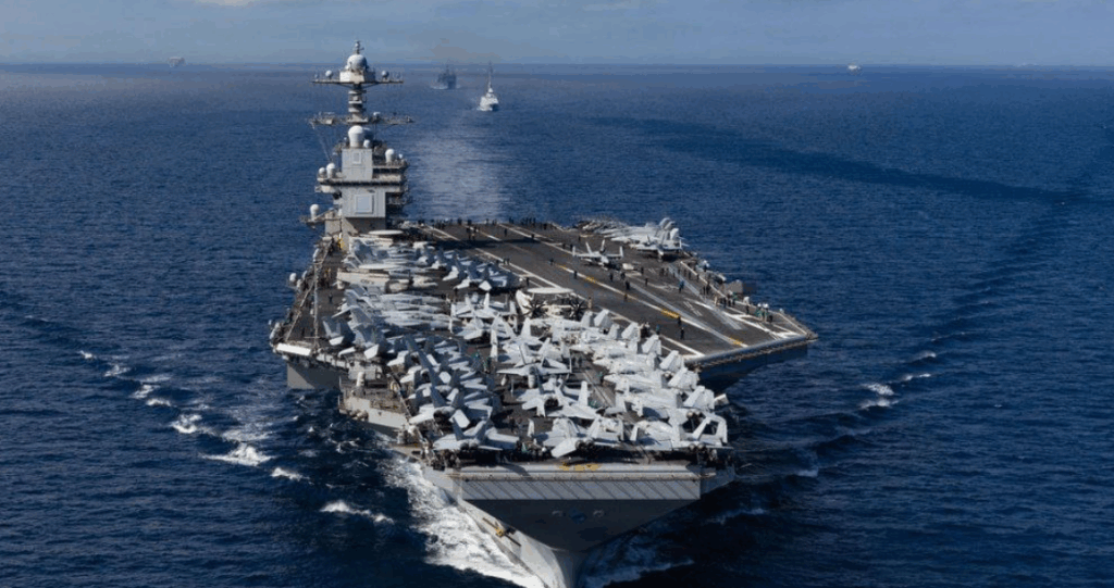 El portaviones más grande de EEUU se aproxima al Caribe