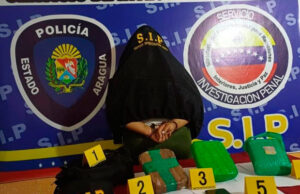 Aprehendida mujer con tres panelas de presunta marihuana en Aragua