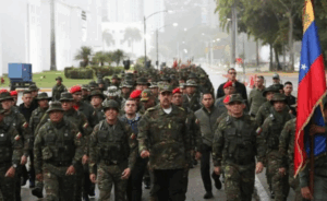 El dictador Maduro y su coro de generales