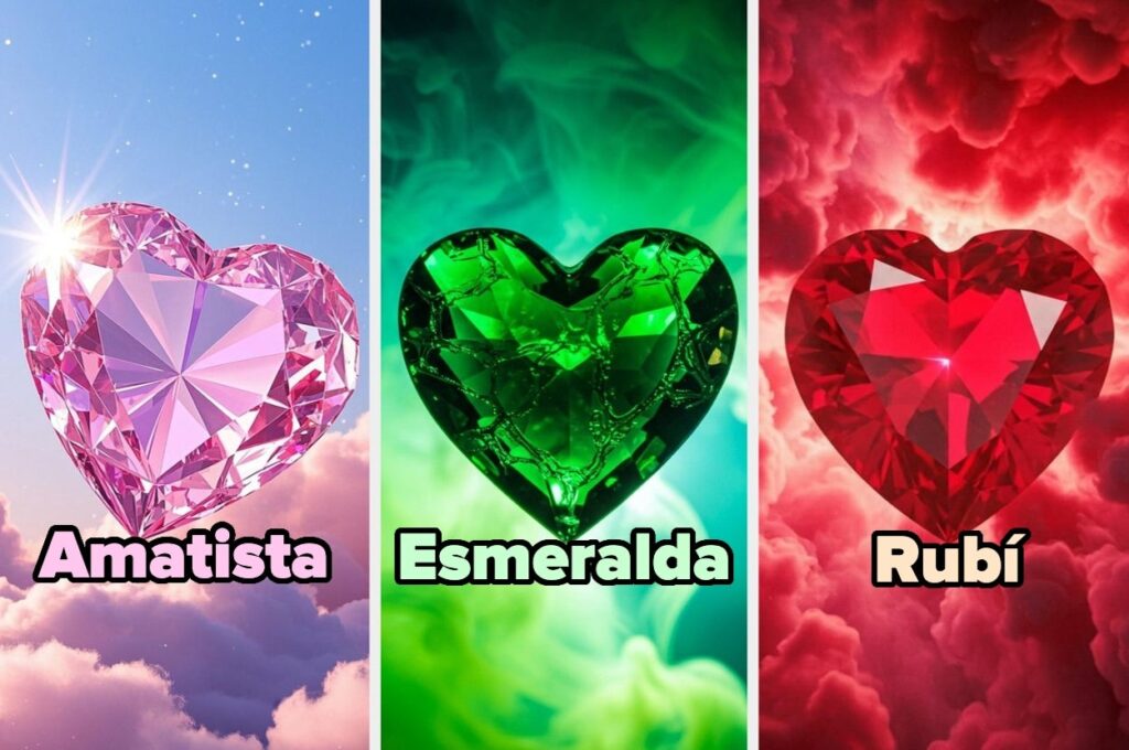 Elige entre estos colores y te diré si tienes corazón de esmeralda, rubí o amatista
