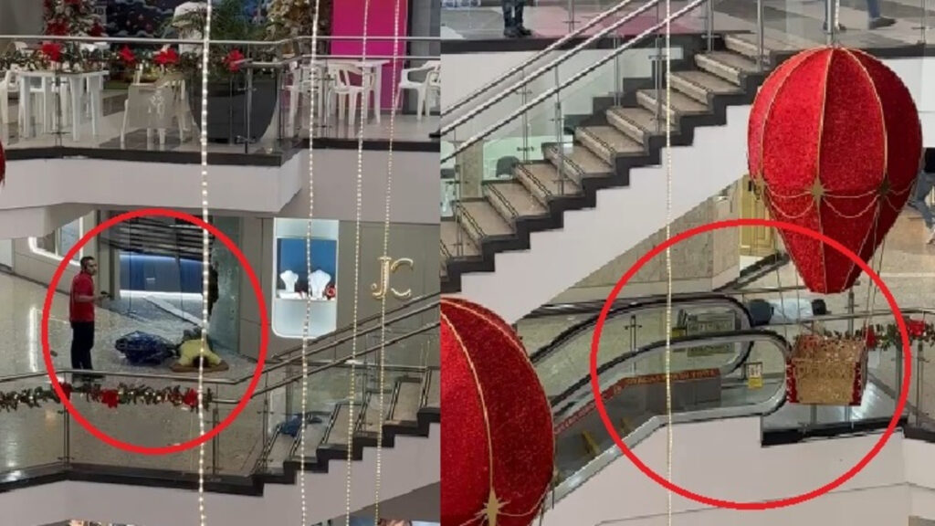 En video | Pánico en Bucaramanga por balacera en reconocido centro comercial: hubo un intento de robo a joyería, un policía muerto y un ladrón abatido