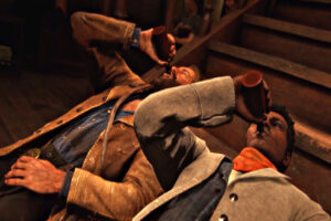 Este jugador de Red Dead Redemption 2 sube a una torre para emborracharse como una cuba, pero la historia no acaba muy diferente a como imaginas
