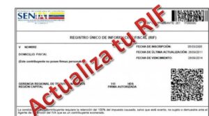 Guía para actualizar el RIF en el SENIAT