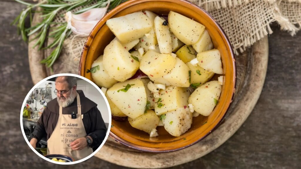 "Hay que aliñar con las patatas calientes y dejar enfriar después"