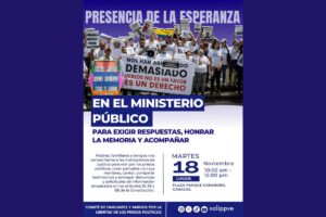 Jornada por los presos políticos frente al Ministerio Público