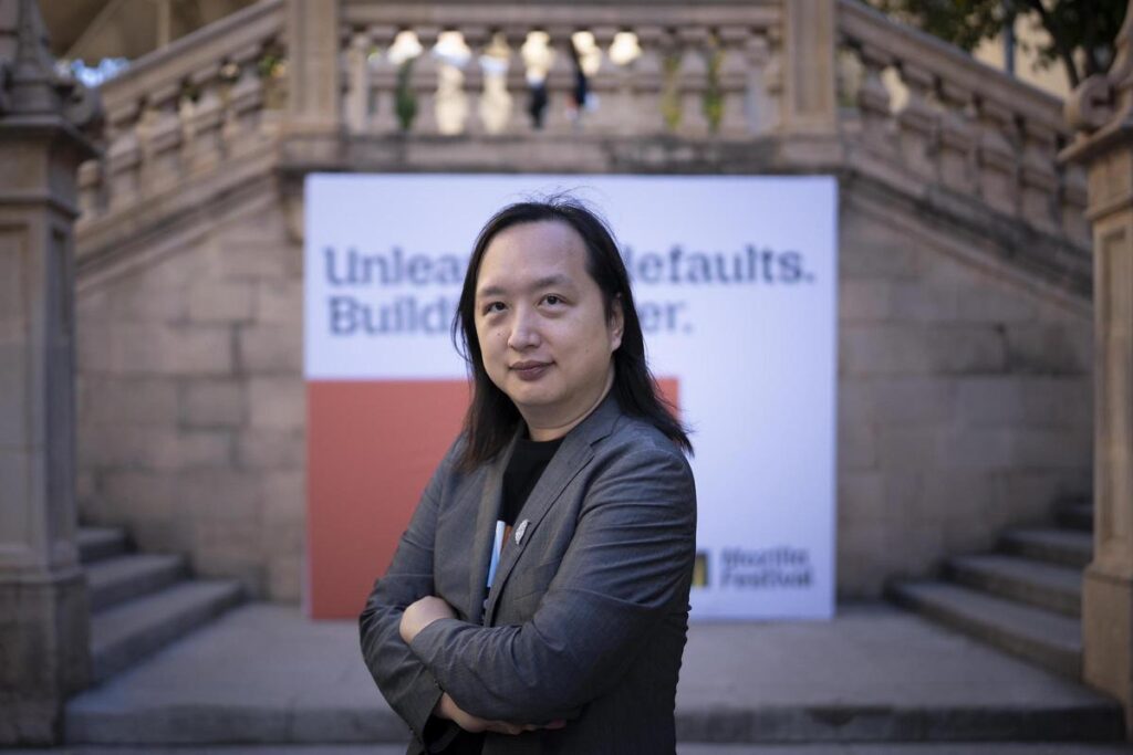 Audrey Tang, exministra digital de Taiwán y referente mundial en software libre, durante el Mozilla Festival celebrado en Barcelona.