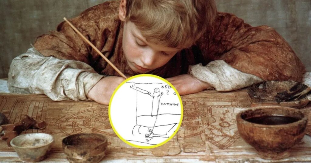 La historia recupera la vida de Onfim, un niño del siglo XIII, a través de sus ejercicios escolares y dibujos hechos sobre corteza de abedul
