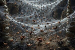 La telaraña más grande del mundo ha sido descubierta por unos científicos. Está en una cueva y tiene cientos de miles de arañas