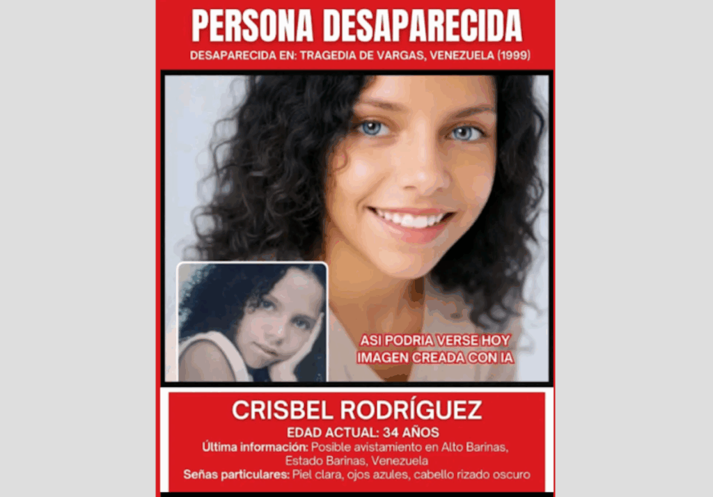 Madre reanuda la búsqueda de su hija desaparecida en la tragedia de Vargas