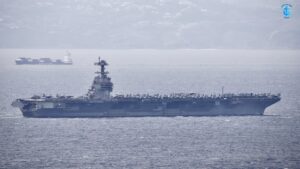 Portaviones Gerald R. Ford cruza el Estrecho de Gibraltar rumbo al Caribe