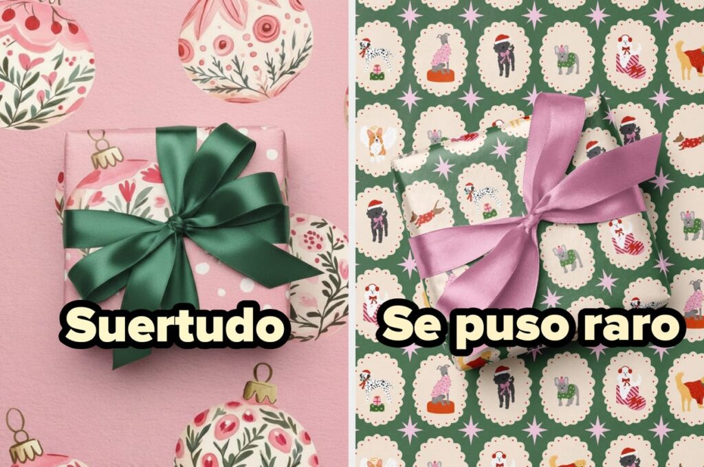 Puedo adivinar cómo te fue este año solo con tus elecciones de papel de regalo